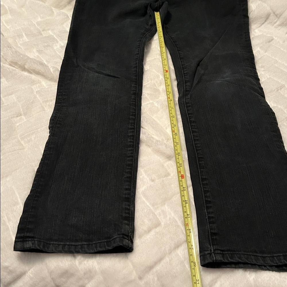 Sasson Straight Leg Jeans Black with Red Trim size 4 - Picture 6 of 7